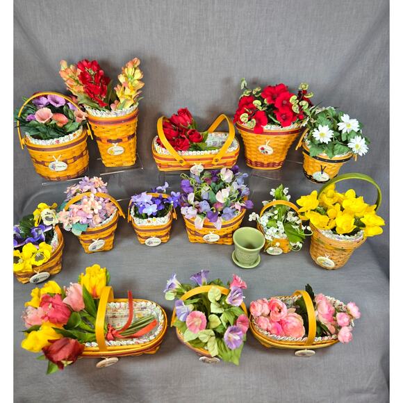 Longaberger Collector's Club Miniature May Series Basket Collection All 14!! - Picture 2 of 8